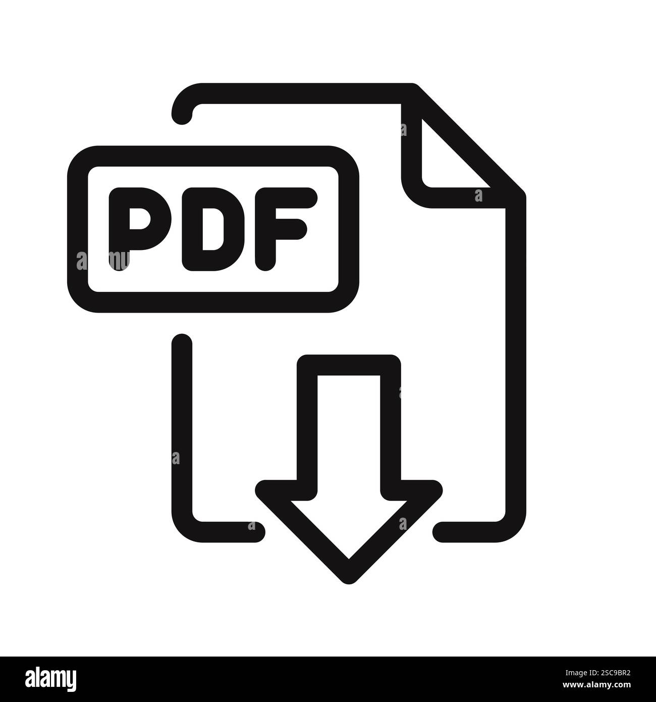 Icône de format de fichier PDF. Symbole de téléchargement de fichier PDF. Illustration vectorielle. Illustration de Vecteur