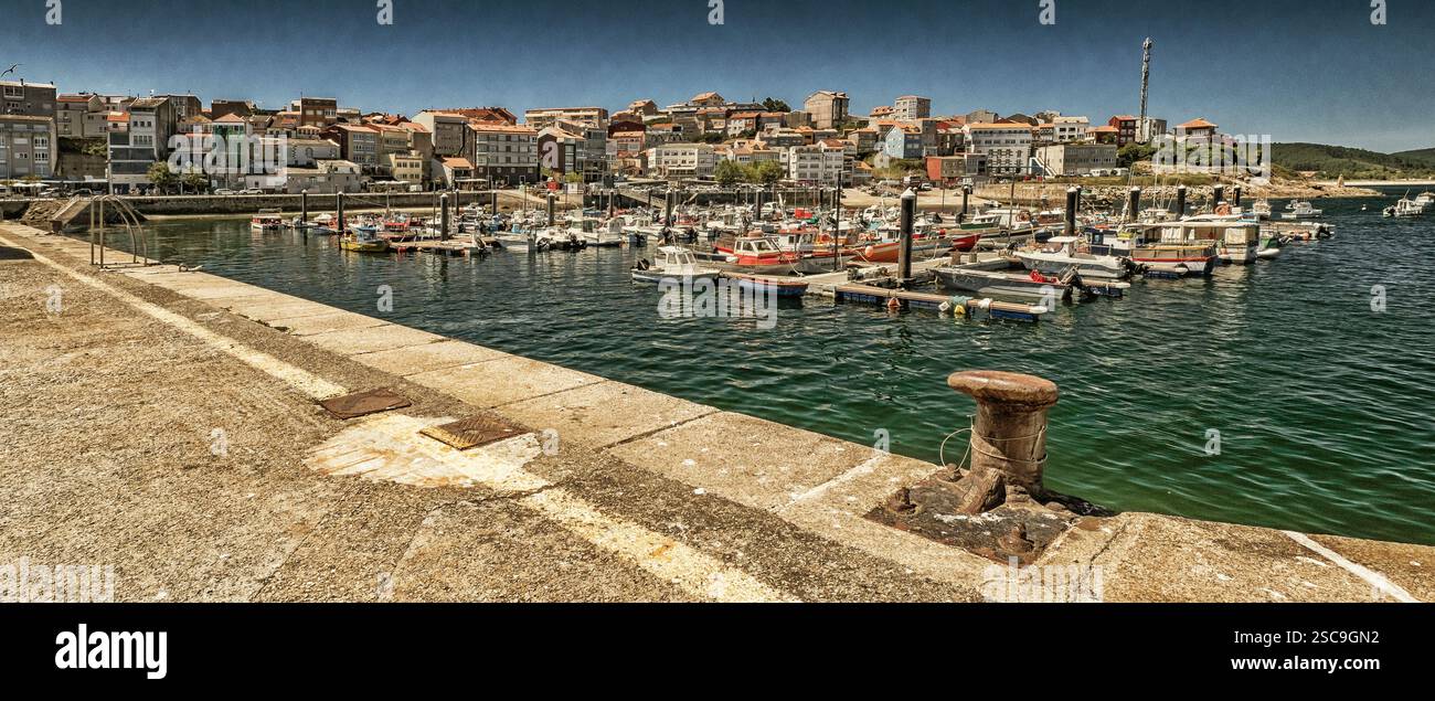 Port de pêche, Fisterra, Costa da morte, la Coruña, Galice, Espagne, Europe Banque D'Images