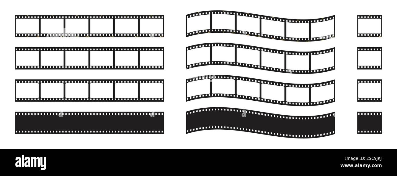 Ancien cadre de bande de film rétro isolé sur fond blanc. Elément graphique de concept abstrait. Illustration vectorielle. Illustration de Vecteur