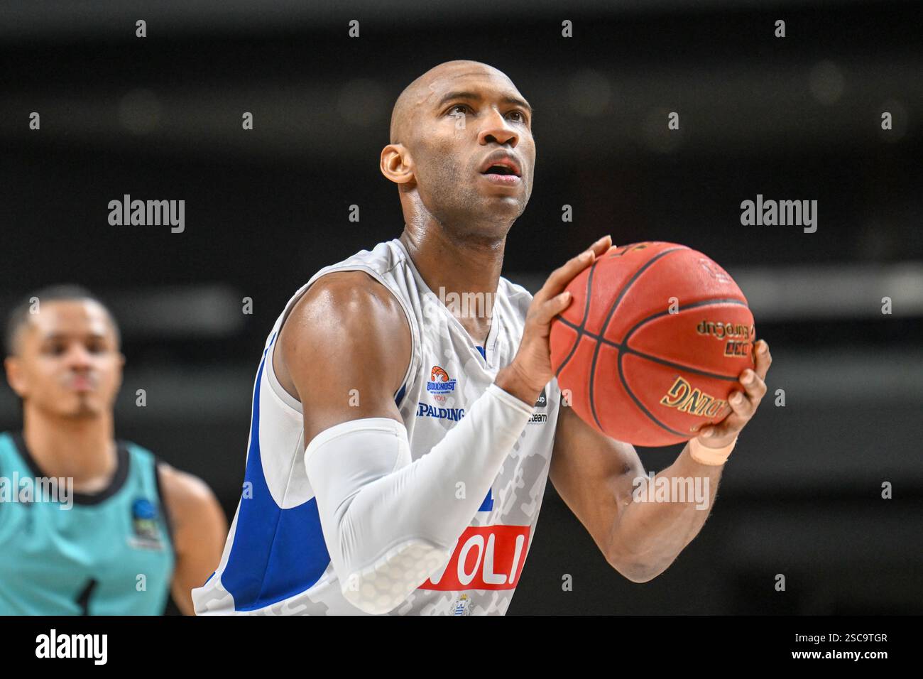 2025-02-05. BKT EurpCup. Loups Twinsbet Vilnius - Buducnost Voli Podgorica 91-82. Banque D'Images