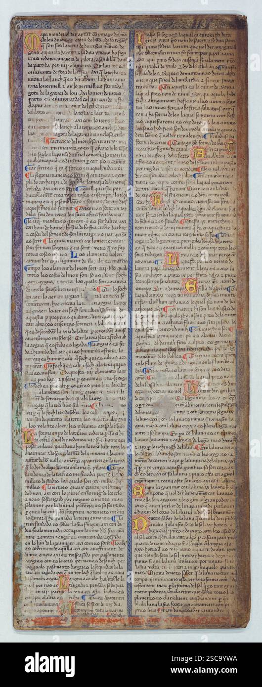 Feuille 2 de 12, atlas catalan attribué à Abraham Cresques. Date 1375 Banque D'Images