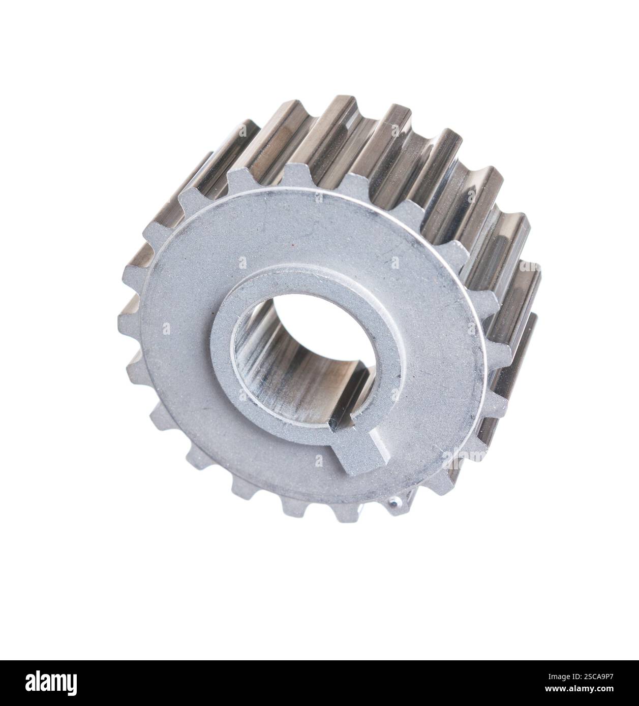 Mécanismes d'engrenages isolé sur fond blanc Banque D'Images