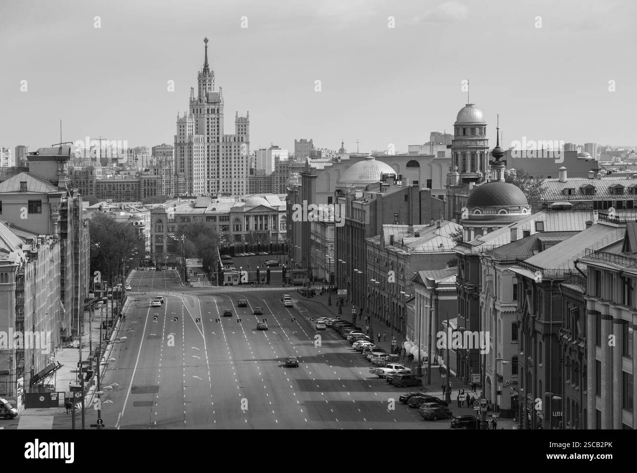 Moscou, Russie. Voir ci-dessus à partir de la plate-forme d'observation dans le Centre Children's World sur le centre historique de Moscou Banque D'Images