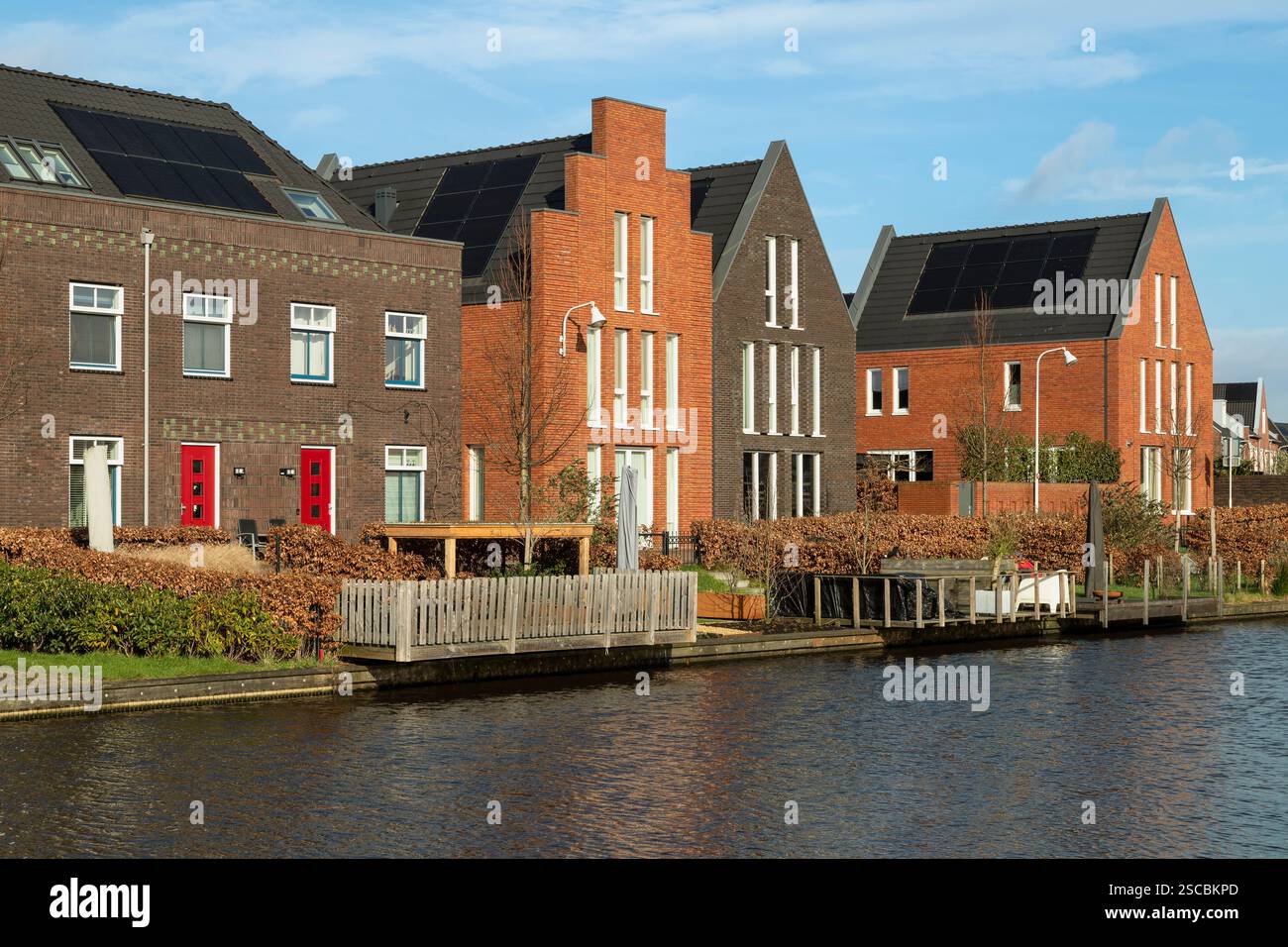 Nouveaux bâtiments résidentiels modernes dans le quartier Vathorst d'Amersfoort. Banque D'Images