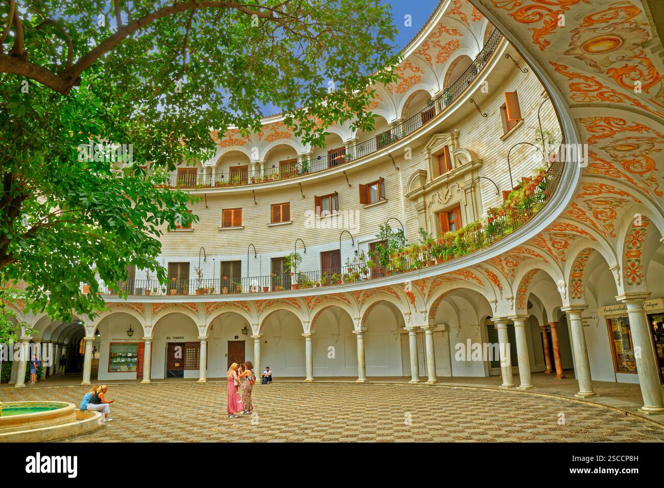 Plaza del Cabildo dans le centre-ville de Séville Banque D'Images