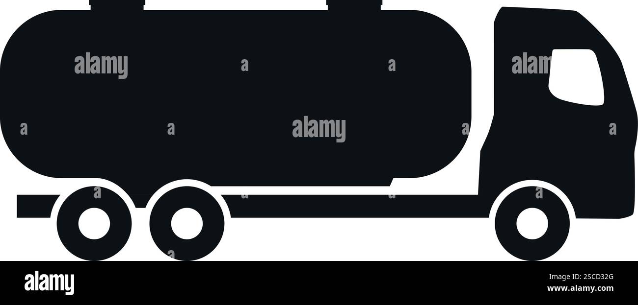 Panneau de signalisation pour camion-citerne à carburant. Panneaux et symboles de transport. Illustration de Vecteur