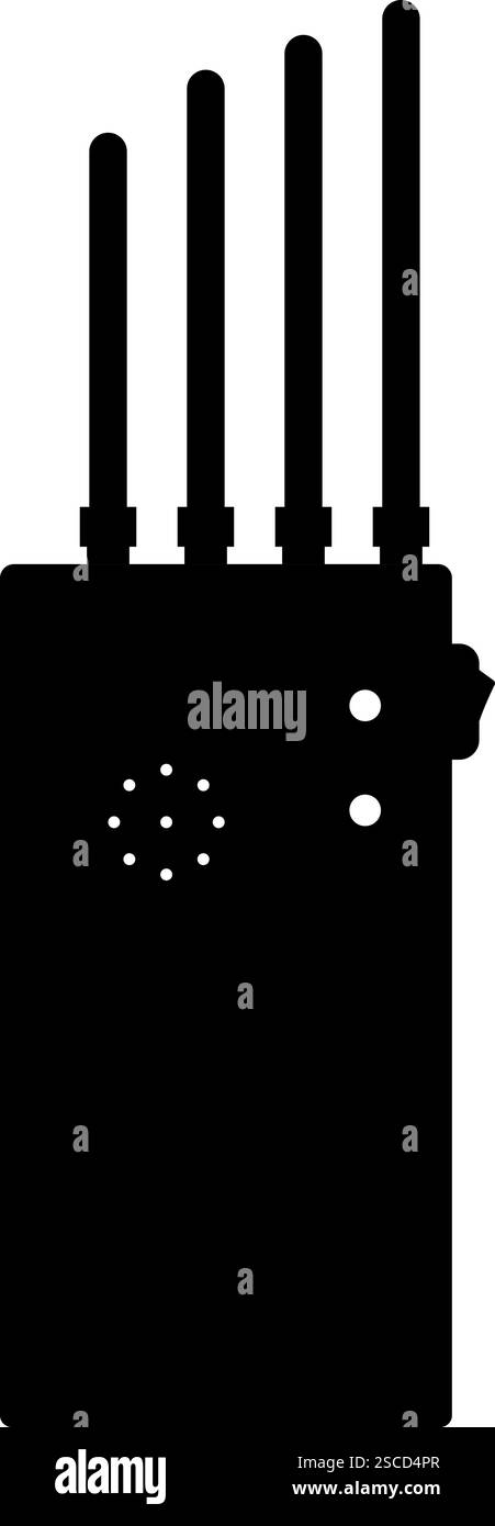 Symbole de l'icône brouilleur. SYSTEME de brouillage de TELEPHONE cellulaire. Illustration de Vecteur Symbole de l'icône brouilleur. SYSTEME de brouillage de TELEPHONE cellulaire. Illustration de Vecteur