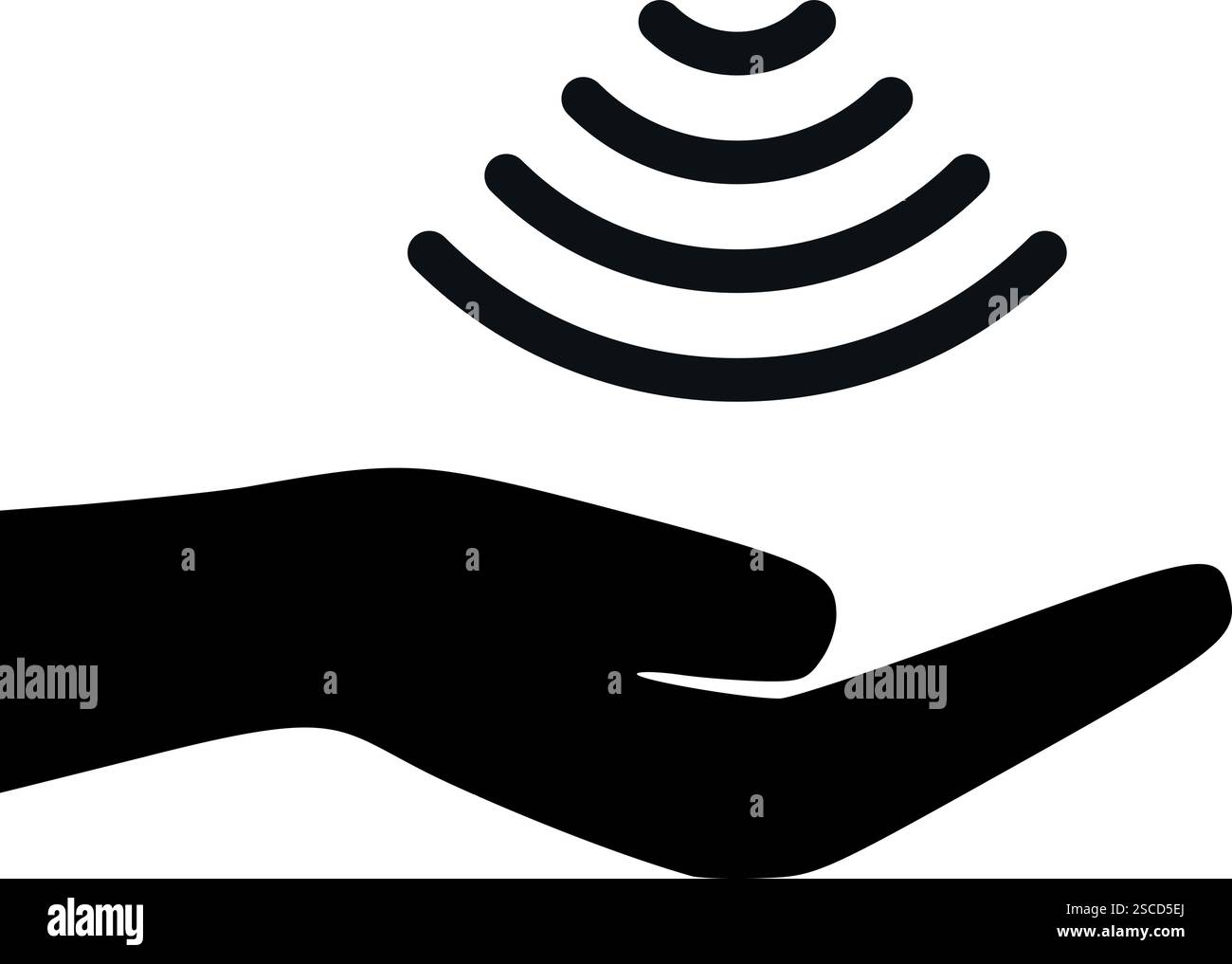 Enseigne pour sèche-mains automatique. Lavez-vous les mains à l'aide du capteur. Signes et symboles technologiques. Illustration de Vecteur