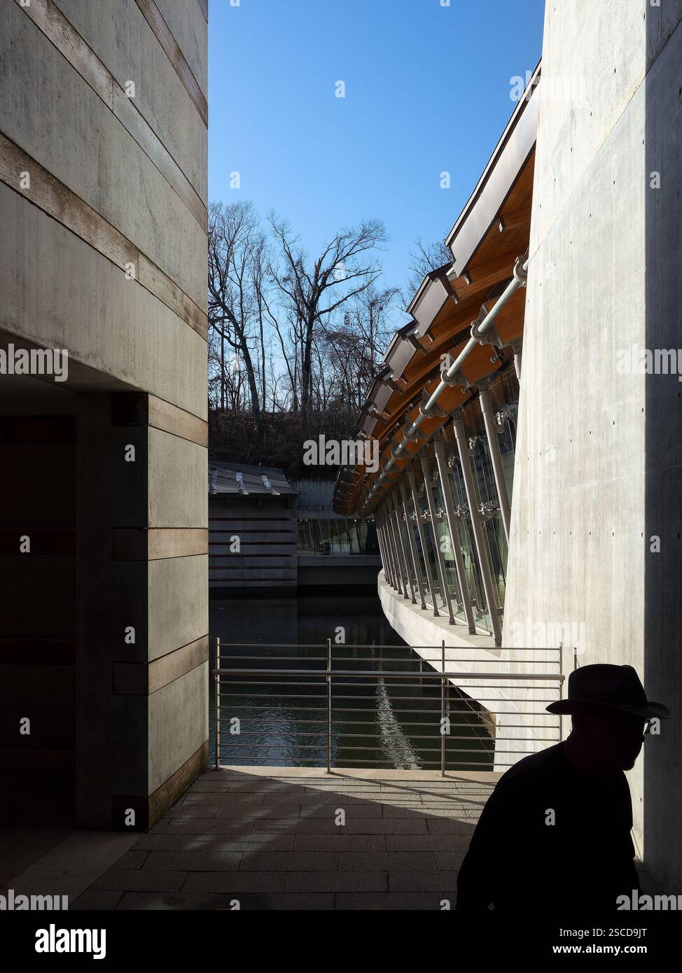 Crystal Bridges Museum of American Art, lieu : Bentonville AR, architecte : Moshe Safdie Banque D'Images
