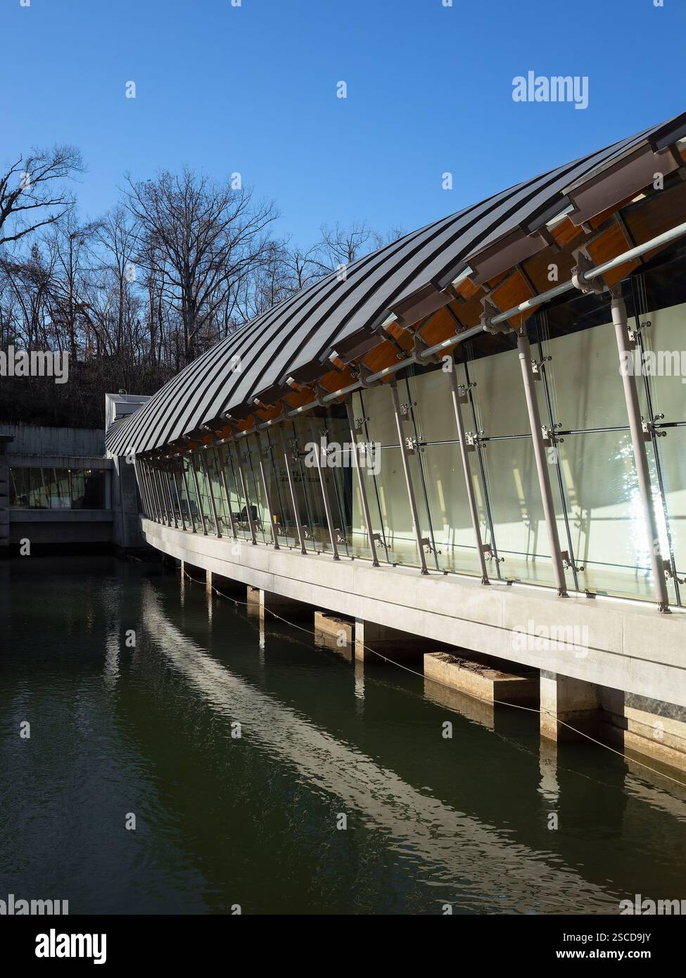 Crystal Bridges Museum of American Art, lieu : Bentonville AR, architecte : Moshe Safdie Banque D'Images