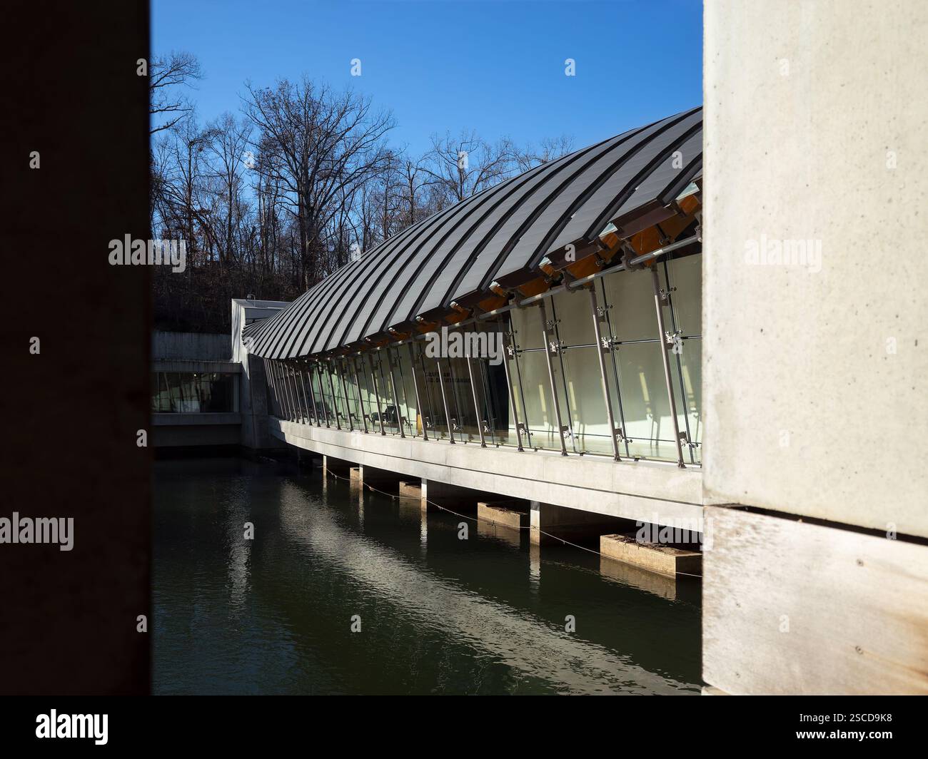 Crystal Bridges Museum of American Art, lieu : Bentonville AR, architecte : Moshe Safdie Banque D'Images