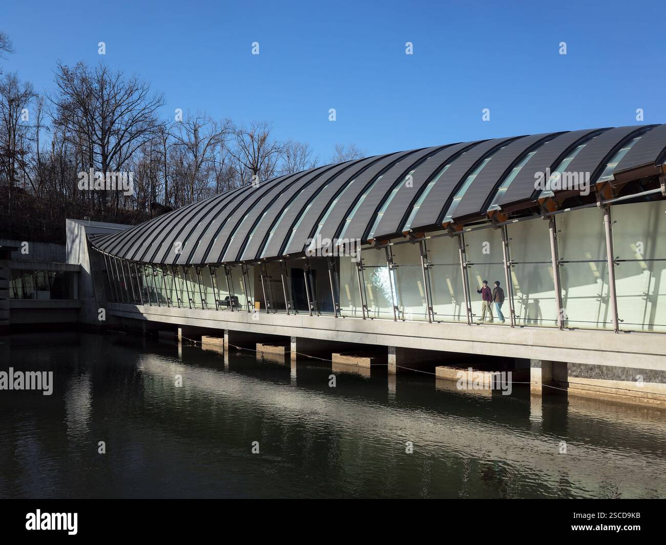 Crystal Bridges Museum of American Art, lieu : Bentonville AR, architecte : Moshe Safdie Banque D'Images