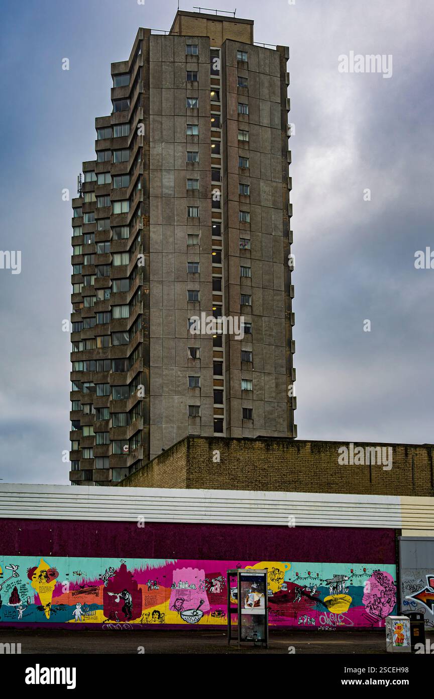Le style brutaliste d'Arlington House à Margate, Angleterre Banque D'Images
