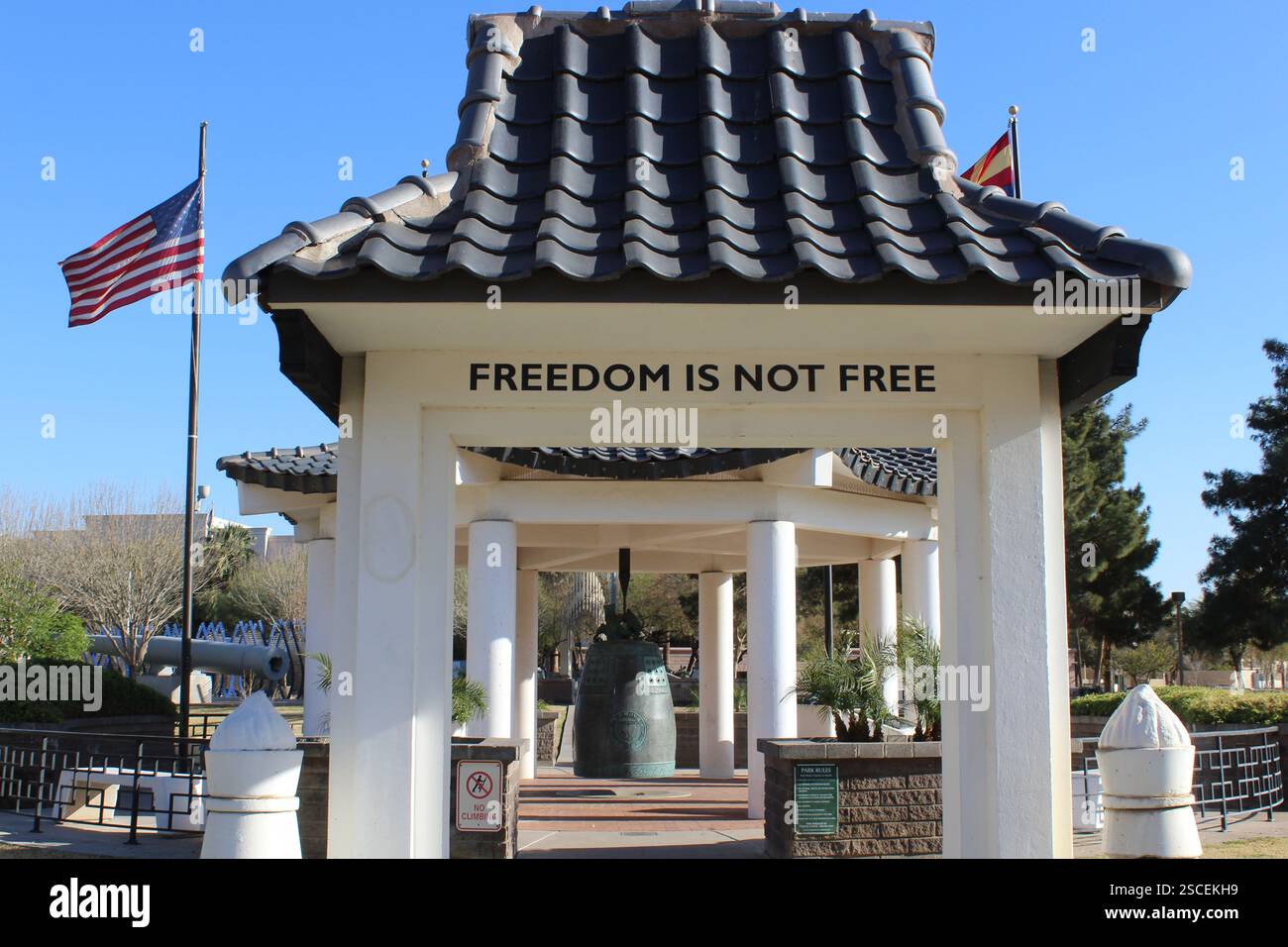 Un monument à la liberté dans le parc de la capitale de l'État de l'Arizona Banque D'Images