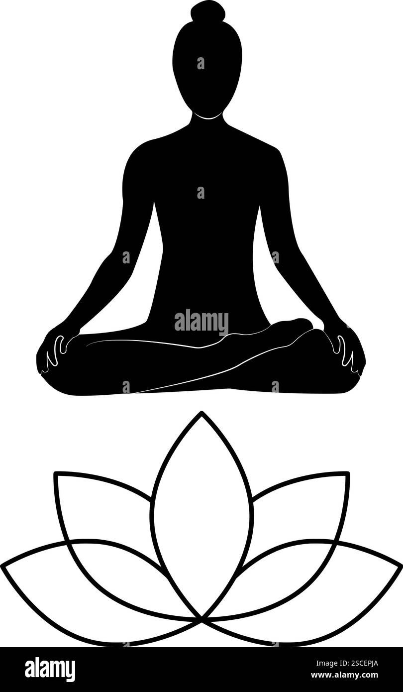 Yoga-méditation Illustration de Vecteur