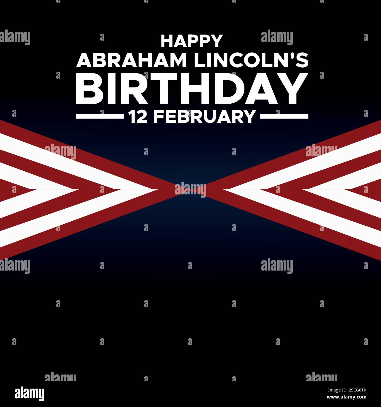 Anniversaire d’Abraham Lincoln. Fête nationale aux États-Unis. Célébration de l'anniversaire de l'un des présidents les plus populaires d'Amérique. Illustration de Vecteur