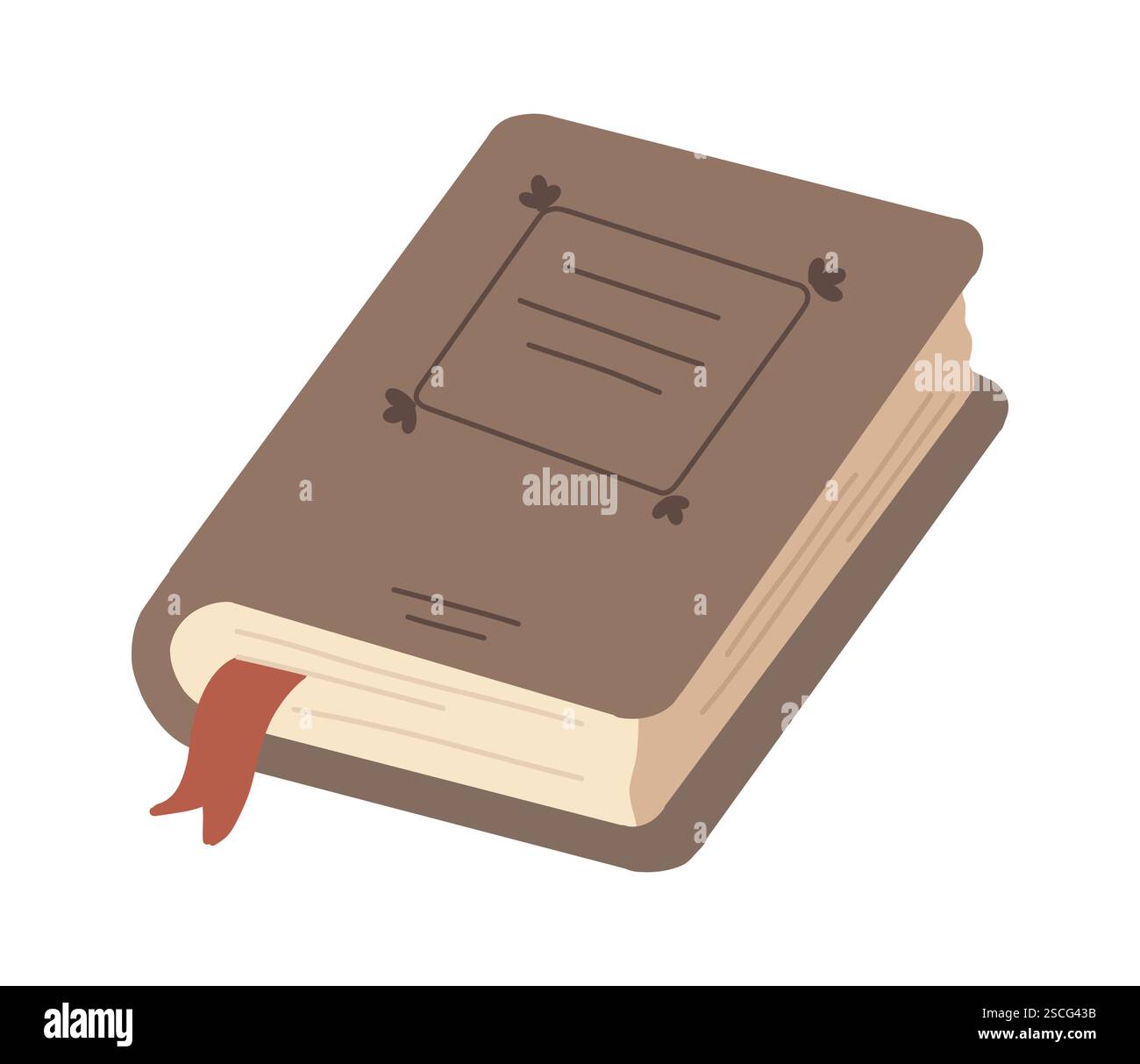 Vintage Book Cozy esthétique pour papeterie, logos de librairie, affiches, autocollants et conceptions éducatives. Illustration vectorielle Illustration de Vecteur