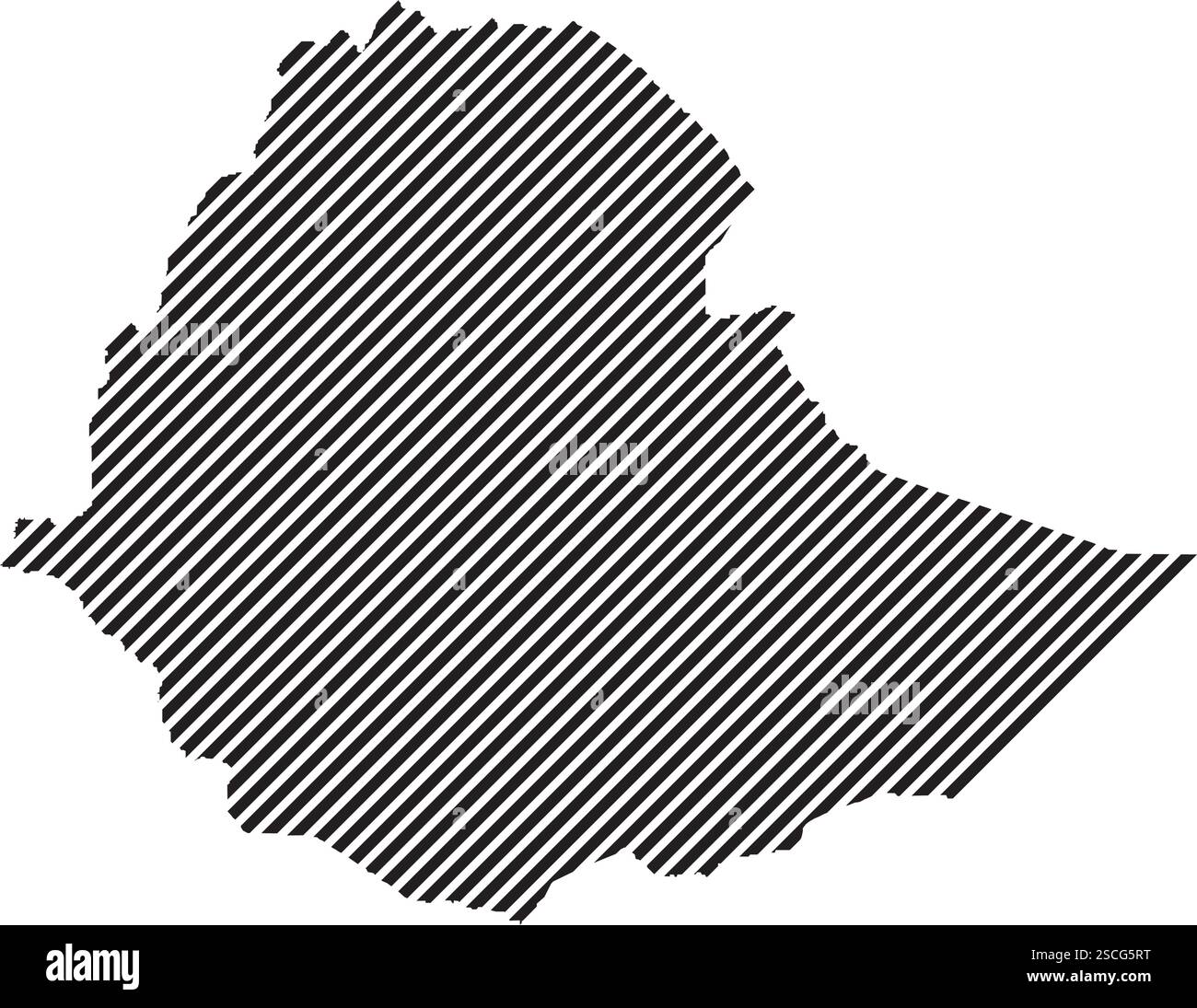 Éthiopie icône de carte illustration élément conception Illustration de Vecteur