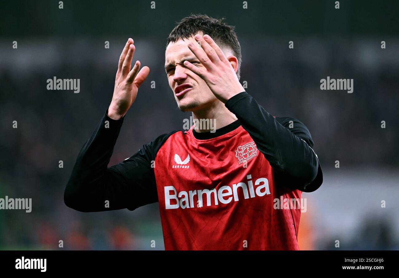 Football, Allemagne, DFB-Cup, quart de finale, hommes, saison 2024/2025, BayArena Leverkusen : Bayer Leverkusen - 1.FC Köln : Florian Wirtz (LEV). Banque D'Images
