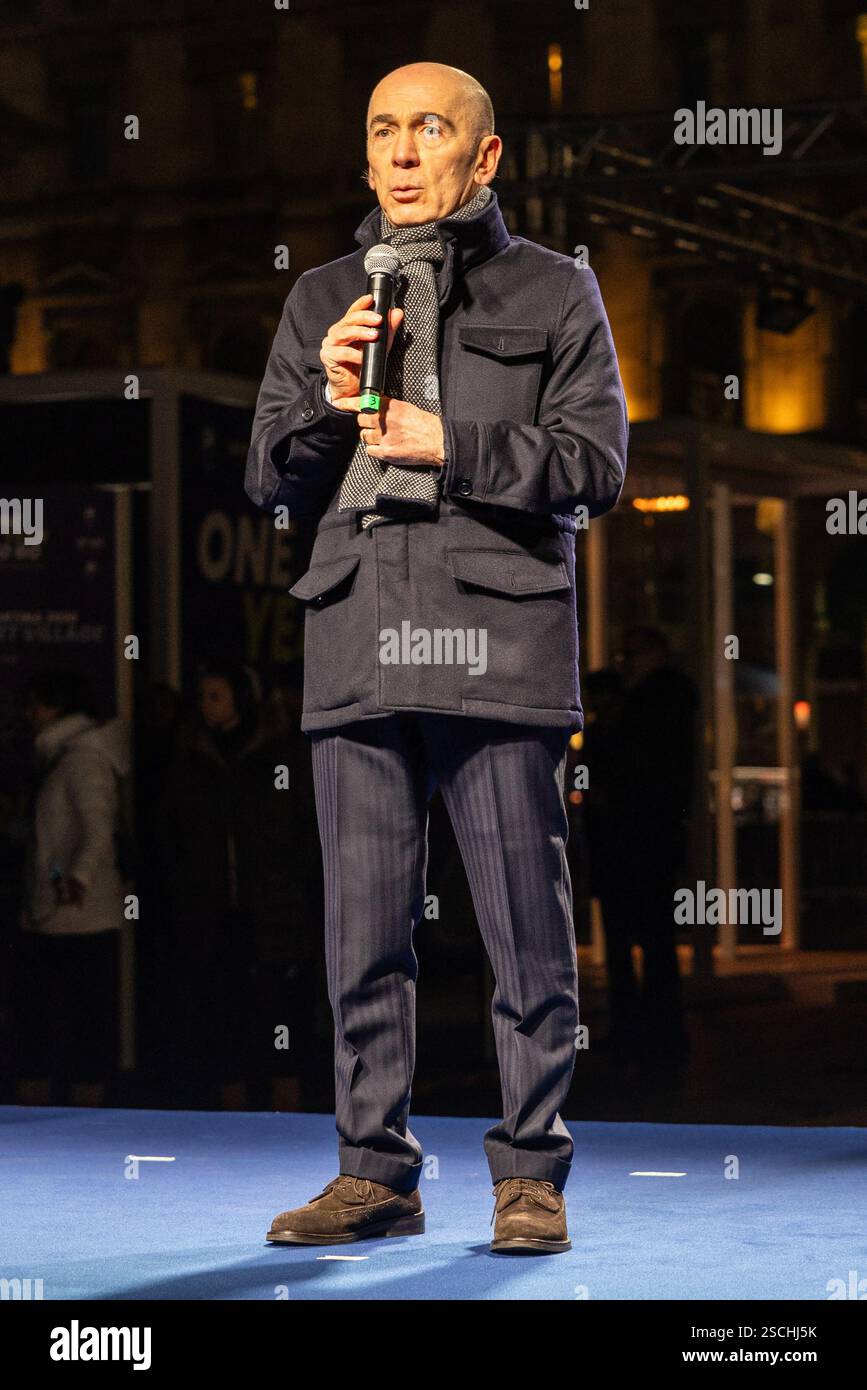 Milan, Italie, 06 février 2025 Enel Italia Président Nicola Lanzetta - Milano Cortina 2026 Sport Village pendant les Jeux Olympiques d'hiver de Milano Cortina 2026 - 1 an avant le 06 février 2025 à Milan, Italie crédit : Kines Milano/Alamy Live News Banque D'Images