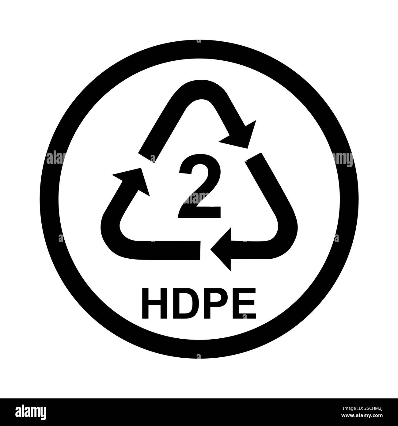 Symbole en plastique, panneau de recyclage écologique isolé sur fond blanc. Icône déchets d'emballages . Illustration de Vecteur