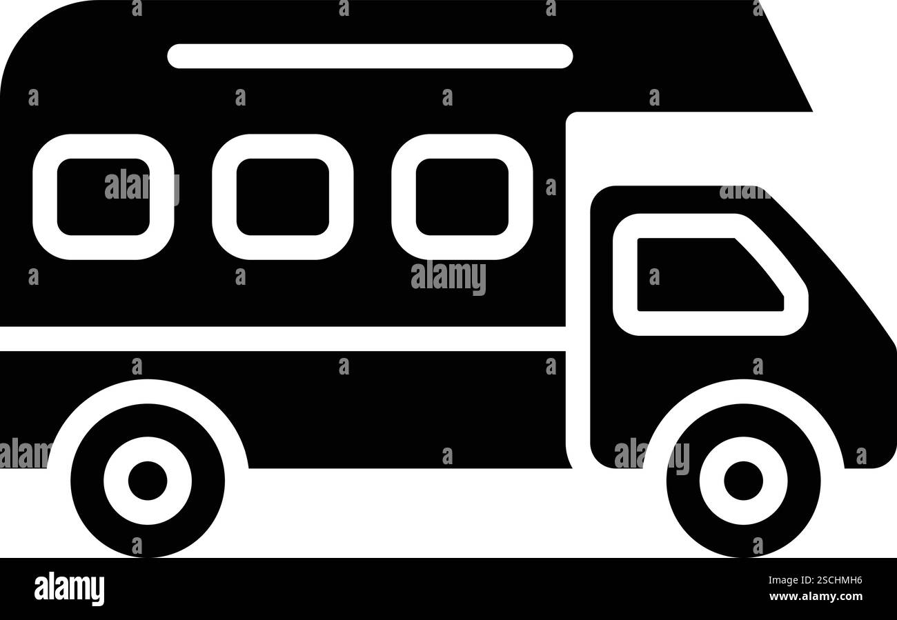 Illustration de conception d'icône de vecteur de camping-car Illustration de Vecteur