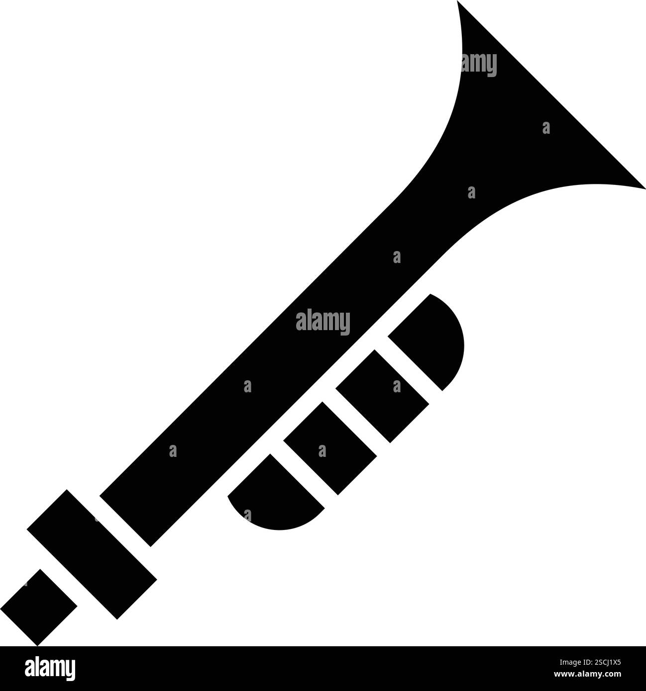 Illustration de conception d'icône de vecteur de trompette Illustration de Vecteur