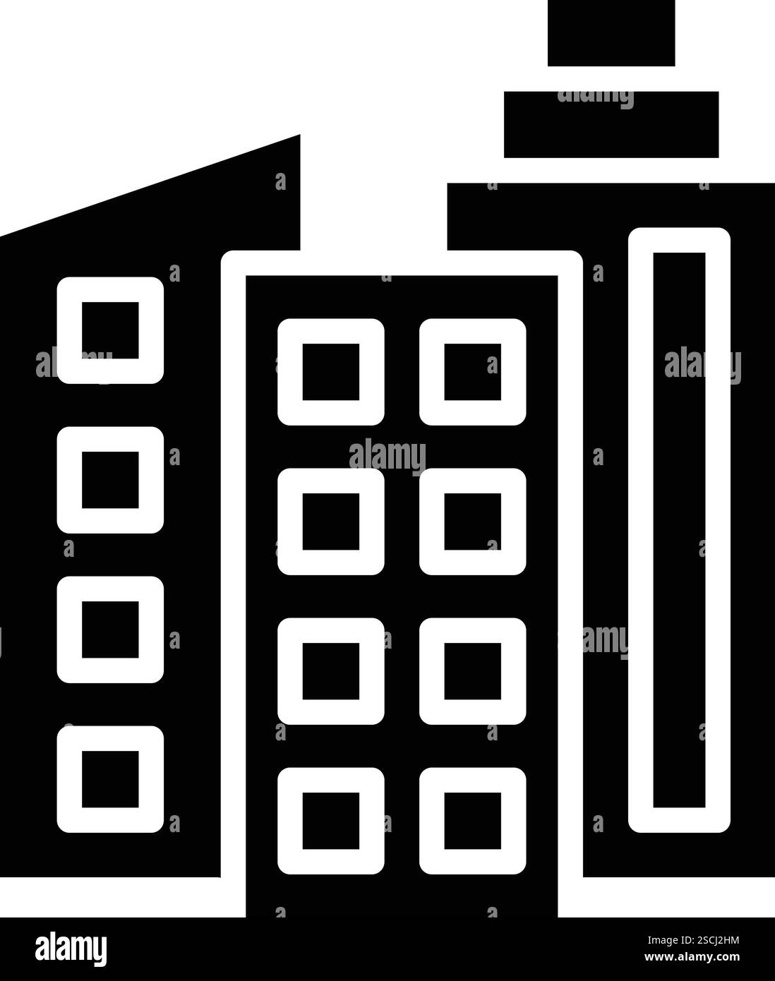 Illustration de conception d'icône de vecteur d'immeuble de bureaux Illustration de Vecteur
