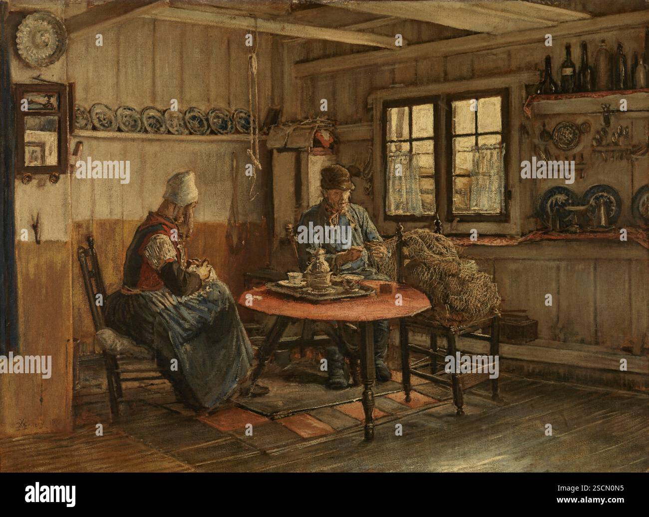 Intérieur à Marken, 1878. Banque D'Images