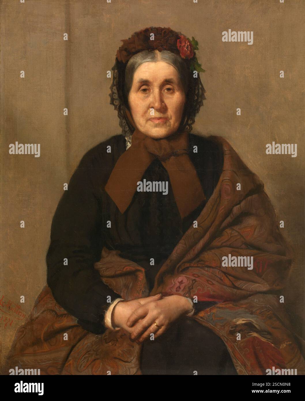 La mère de l'artiste, 1871. Banque D'Images