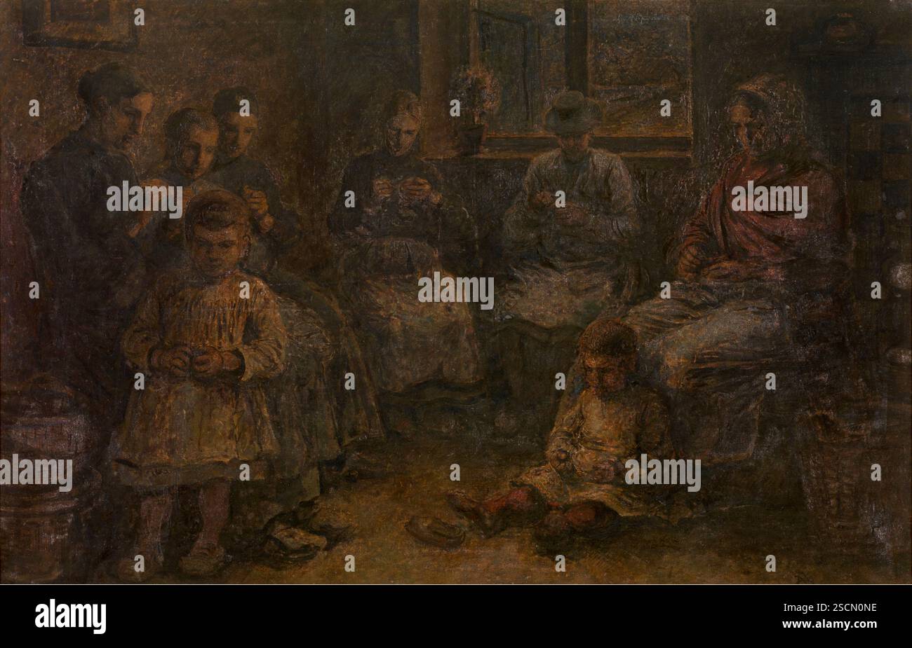 Portrait d'une famille, c1870-1920. Banque D'Images