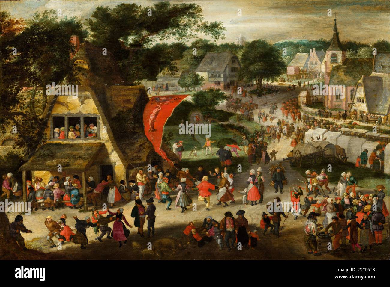 Foire le jour de la Saint-Sébastien. Banque D'Images
