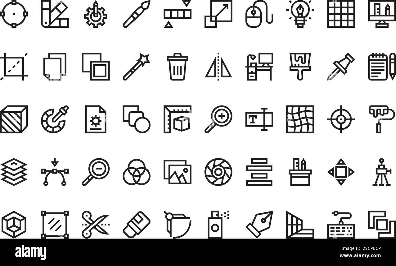 Collection d'icônes vectorielles de haute qualité avec contour modifiable. Idéal pour les projets professionnels et créatifs Illustration de Vecteur