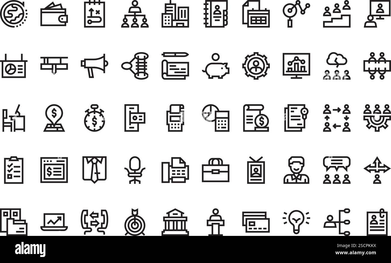 Collection d'icônes vectorielles de haute qualité avec contour modifiable. Idéal pour les projets professionnels et créatifs Illustration de Vecteur