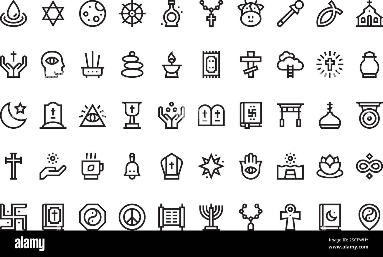 Collection d'icônes vectorielles de haute qualité avec contour modifiable. Idéal pour les projets professionnels et créatifs Illustration de Vecteur