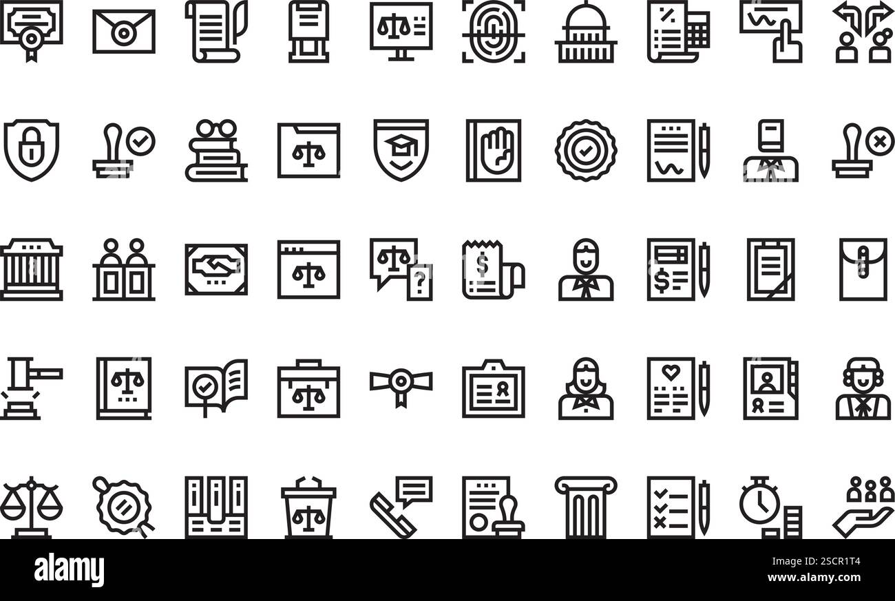 Collection d'icônes vectorielles de haute qualité avec contour modifiable. Idéal pour les projets professionnels et créatifs Illustration de Vecteur