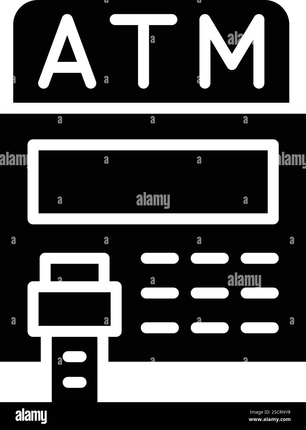 Illustration de conception d'icône de vecteur ATM Illustration de Vecteur