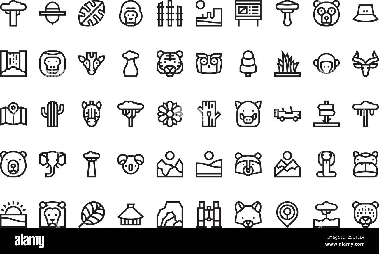 Collection d'icônes vectorielles de haute qualité avec contour modifiable. Idéal pour les projets professionnels et créatifs Illustration de Vecteur