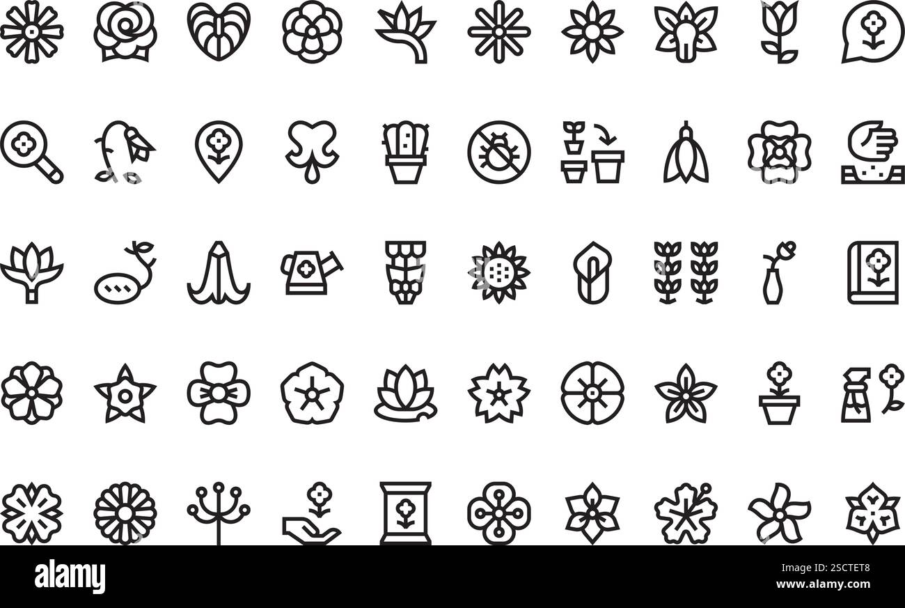 Collection d'icônes vectorielles de haute qualité avec contour modifiable. Idéal pour les projets professionnels et créatifs Illustration de Vecteur