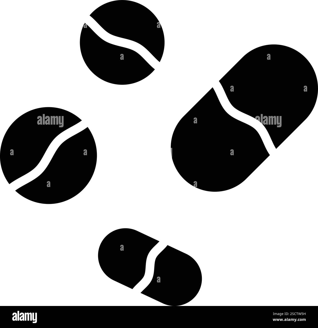 Illustration de conception d'icône de vecteur de pilules Illustration de Vecteur