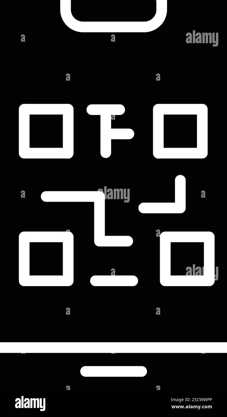 Illustration de conception d'icône de vecteur de code QR Illustration de Vecteur