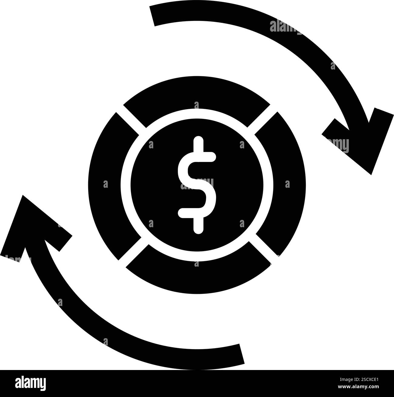 Illustration de conception d'icône de vecteur de flux d'argent Illustration de Vecteur