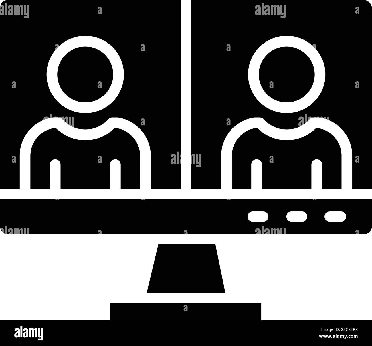 Illustration de conception d'icône de vecteur de chat vidéo Illustration de Vecteur