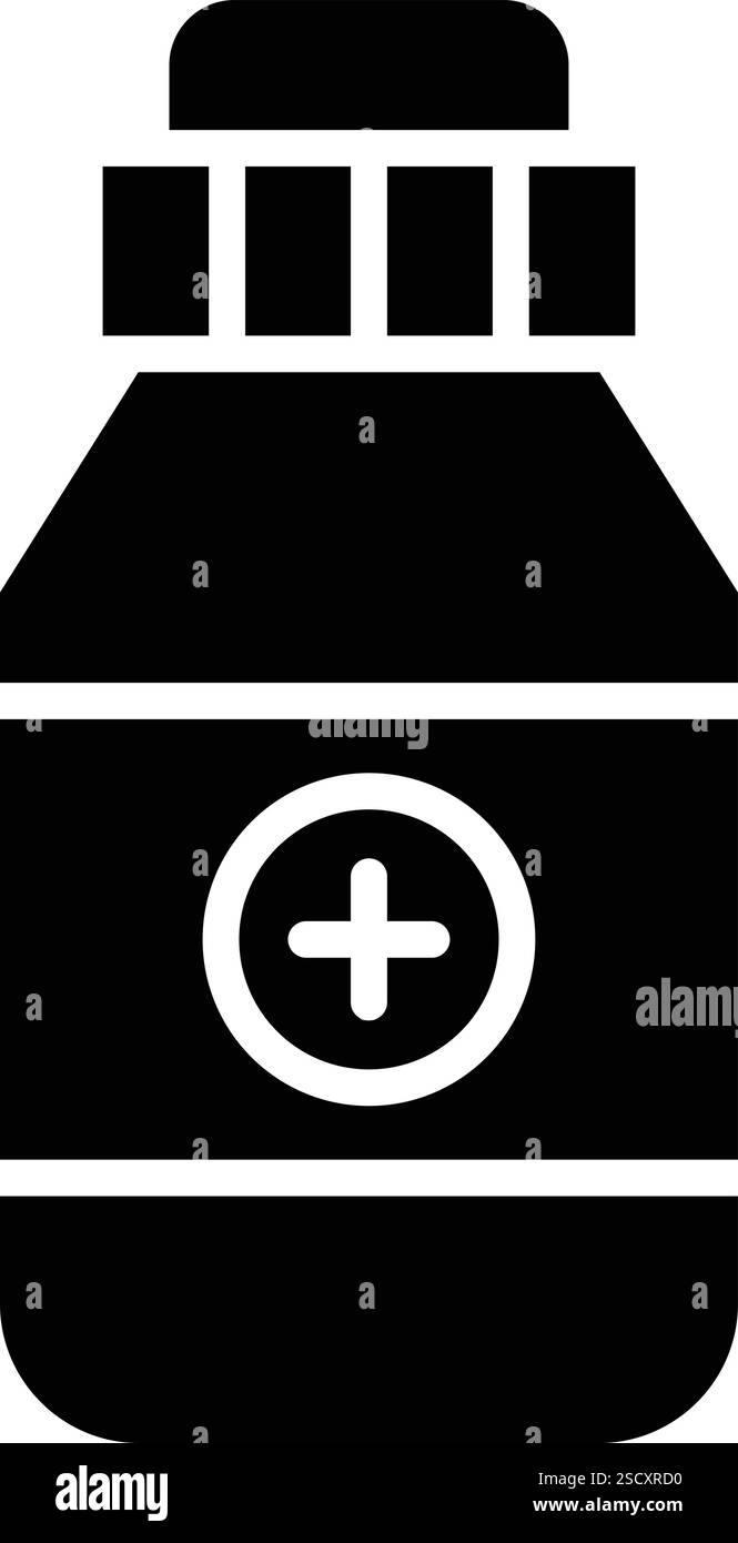 Illustration de conception d'icône de vecteur de pot de médecine Illustration de Vecteur