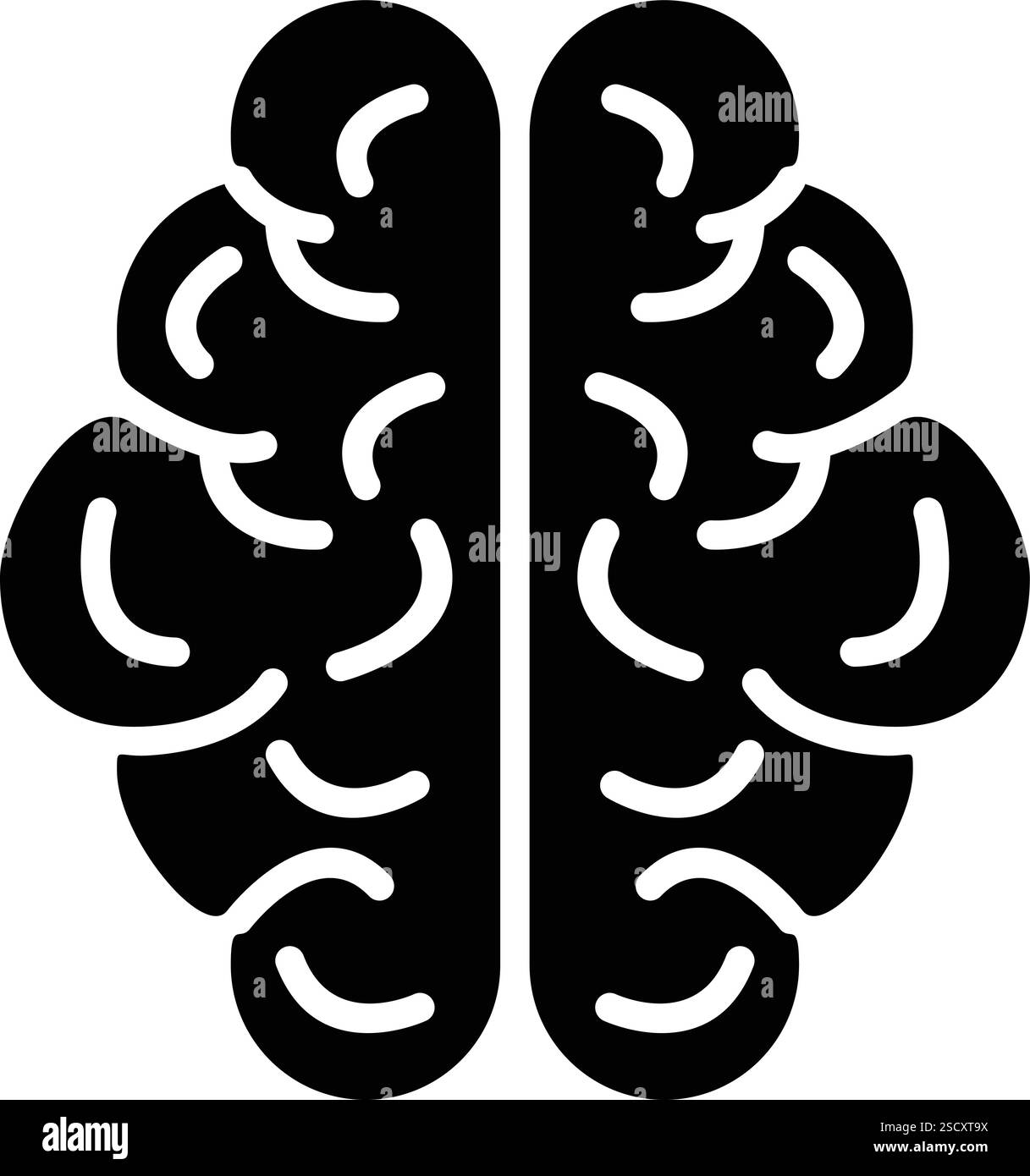 Illustration de conception d'icône de vecteur de cerveau humain Illustration de Vecteur