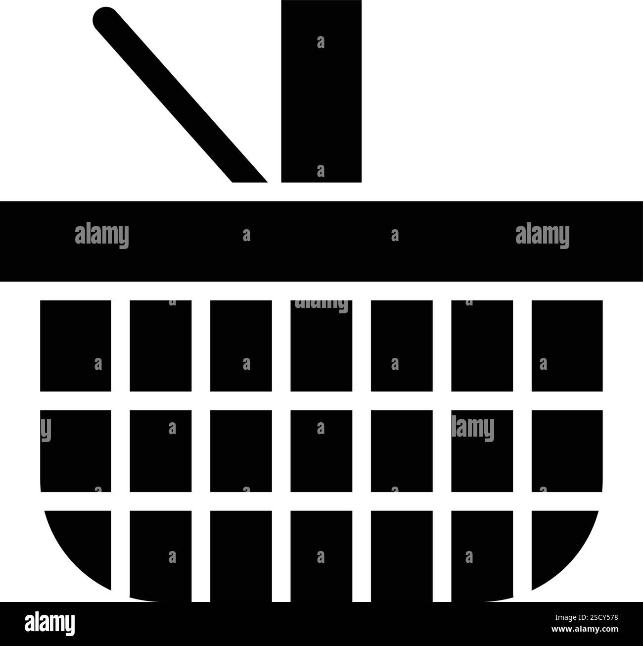 Panier pique-nique illustration de conception d'icône de vecteur Illustration de Vecteur
