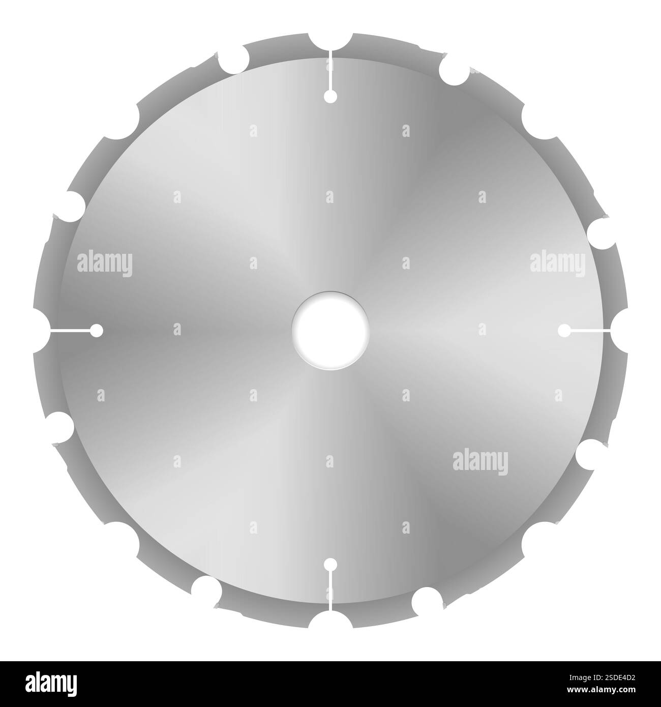 Lame de scie sur fond blanc. Illustration vectorielle. Banque D'Images