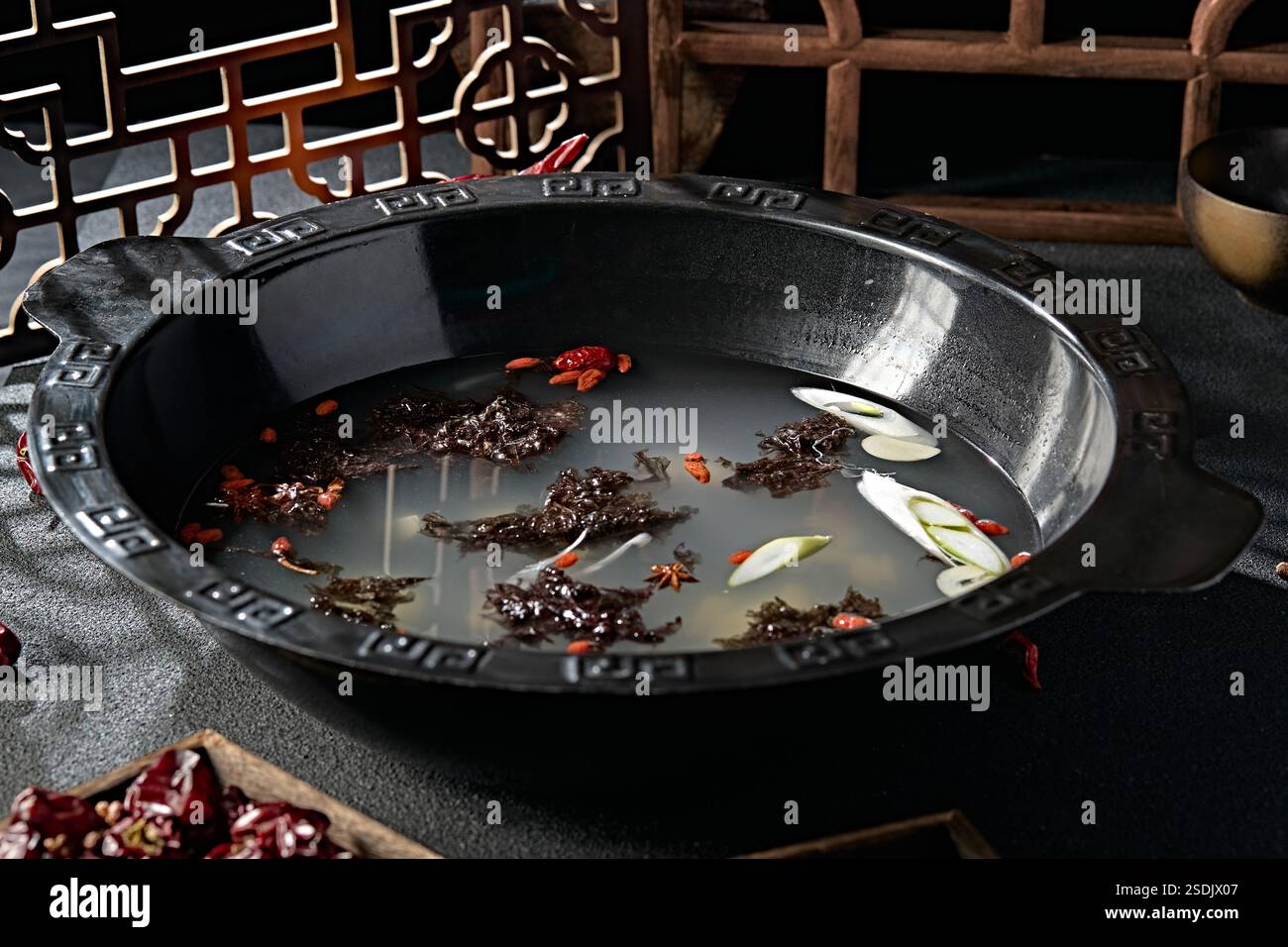 Base de soupe chaude de Chongqing Banque D'Images