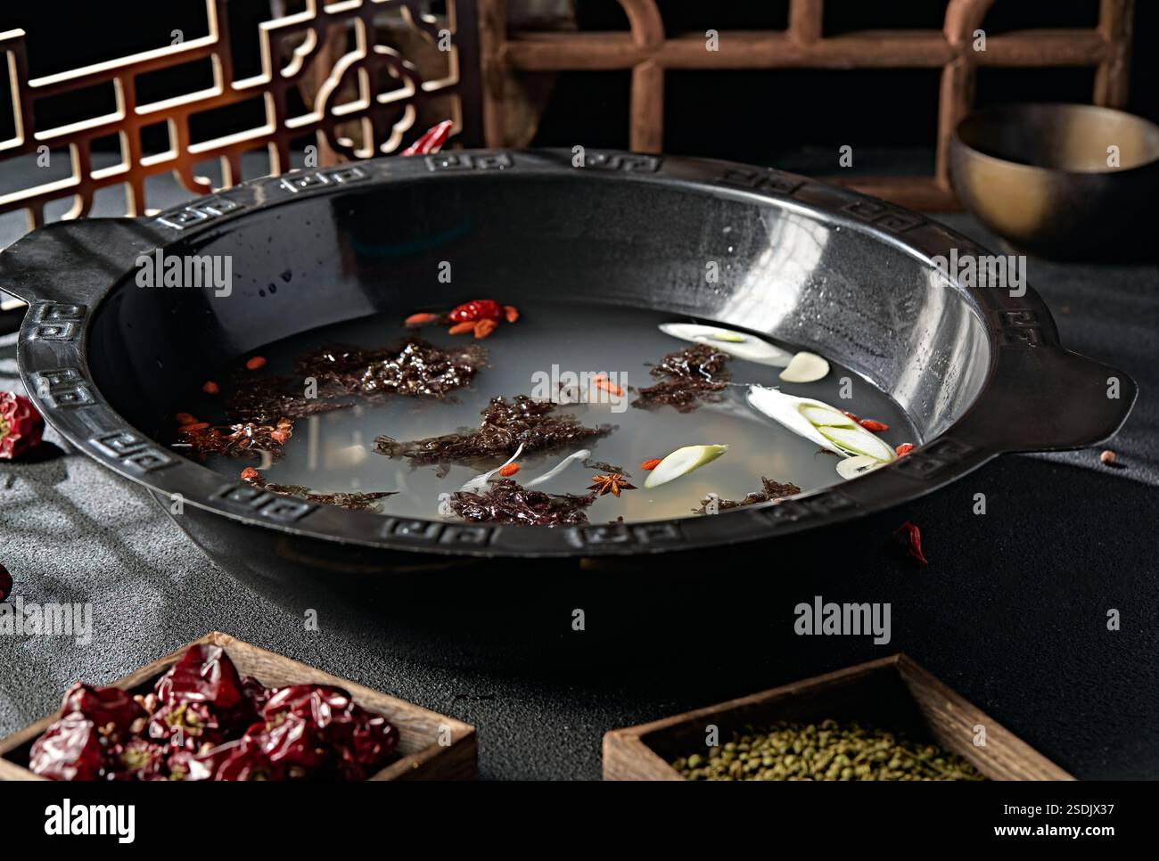 Base de soupe chaude de Chongqing Banque D'Images