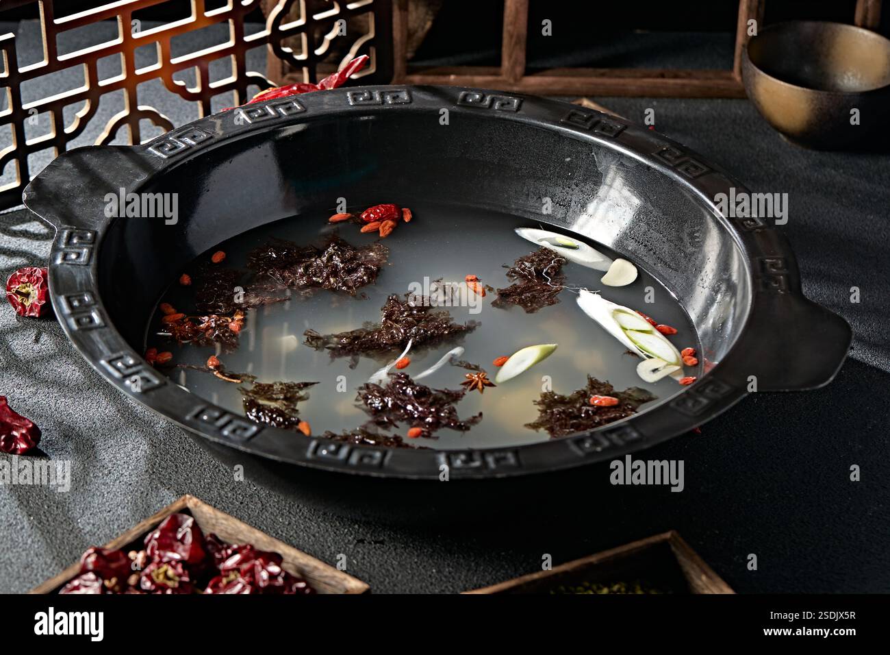 Base de soupe chaude de Chongqing Banque D'Images